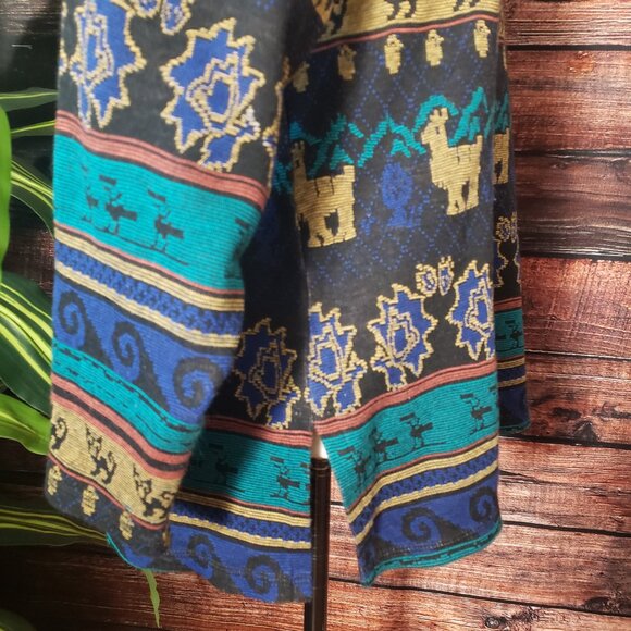 Vintage Top Melrose Knits by Christian De Castlenau Long Sleeve Bohemian Knit - Picture 2 of 8